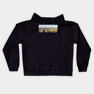 Warsaw city center aerial panorama Kids Hoodie